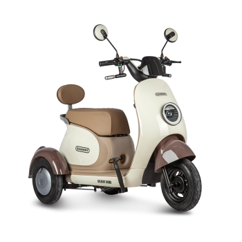 Электротрицикл Rutrike Gelbert Ogma 48V/60V 650Вт Бело-коричневый