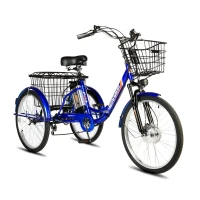 Электровелосипед РВЗ Чемпион 250W 10Ah синий складной